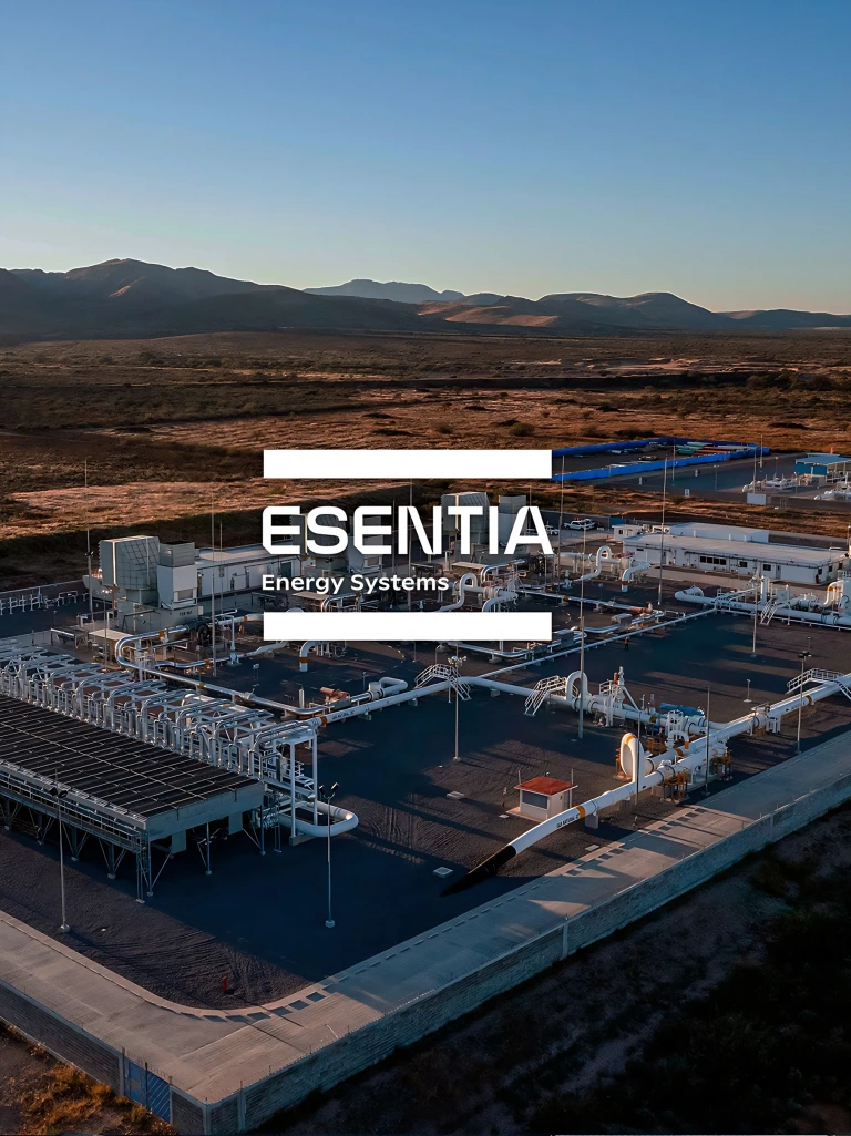 Vista aérea de una instalación de Esentia Energy Systems
