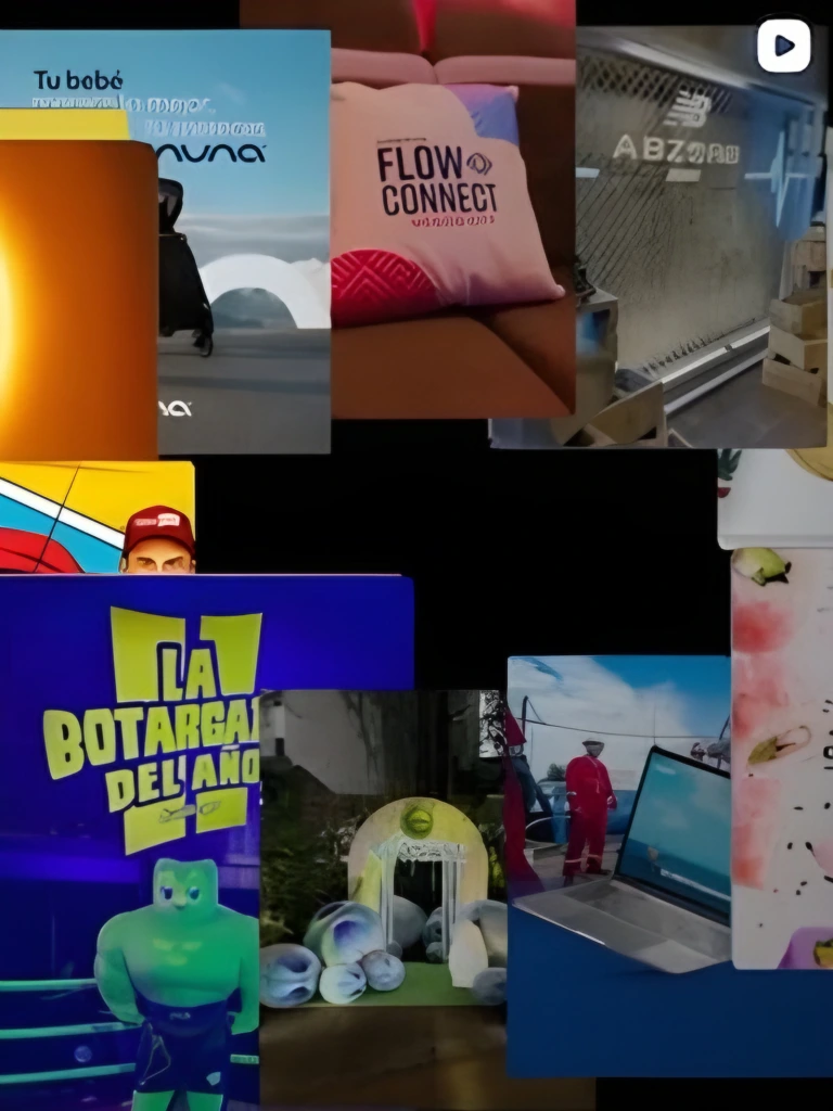 Collage de pantallas de una campaña